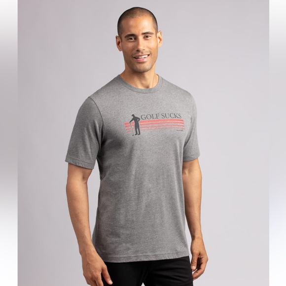 Travis Mathew Other - Travis Mathew Gray Short Sleeve crew neck ‘Golf Sucks’ Tee XL